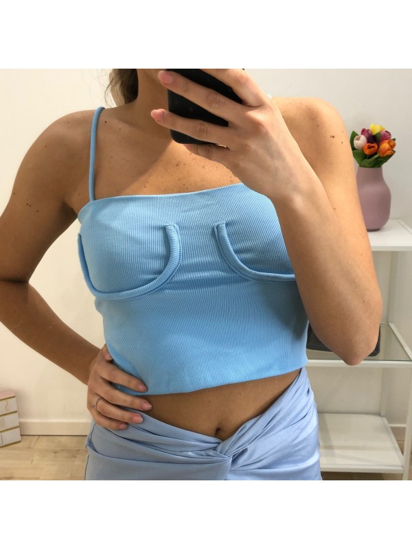 TOP COSTINE AZZURRO TOP COSTINE AZZURRO
