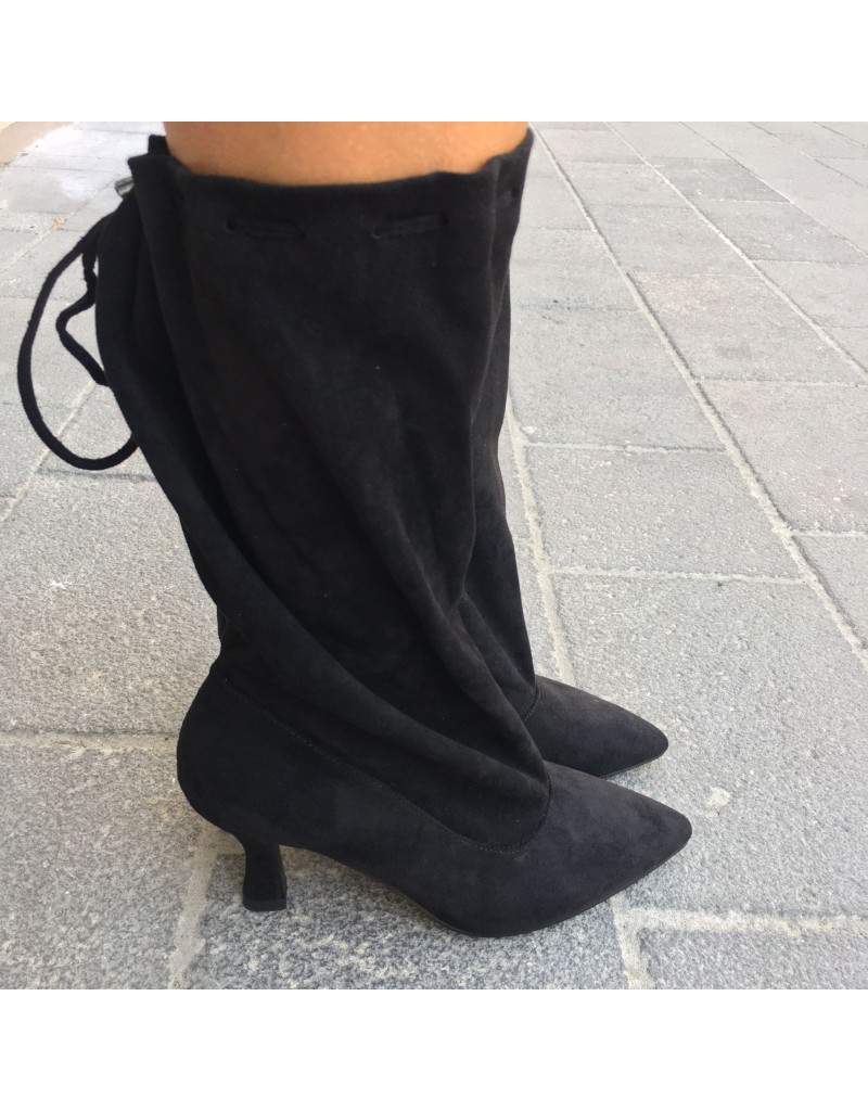 stivali camoscio neri