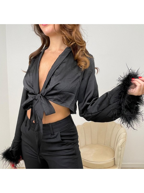 BLUSA PELUCHE NERA BLUSA PELUCHE NERA