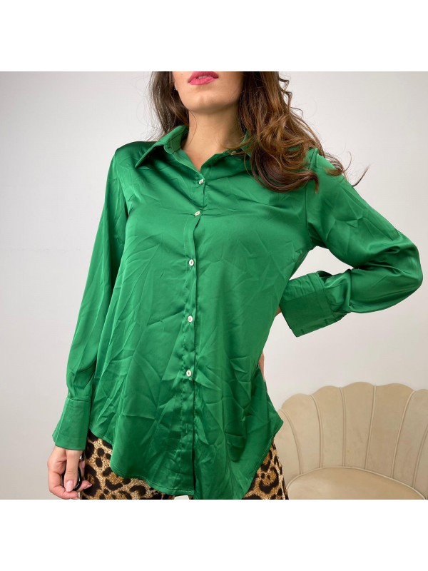CAMICIA SATIN VERDE CAMICIA SATIN VERDE