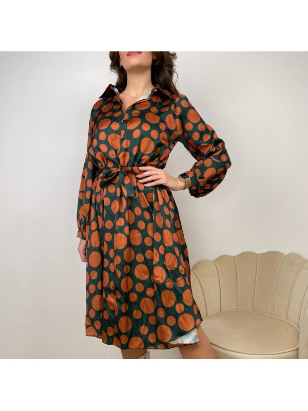 DRESS MIDI POIS VERDE DRESS MIDI POIS VERDE