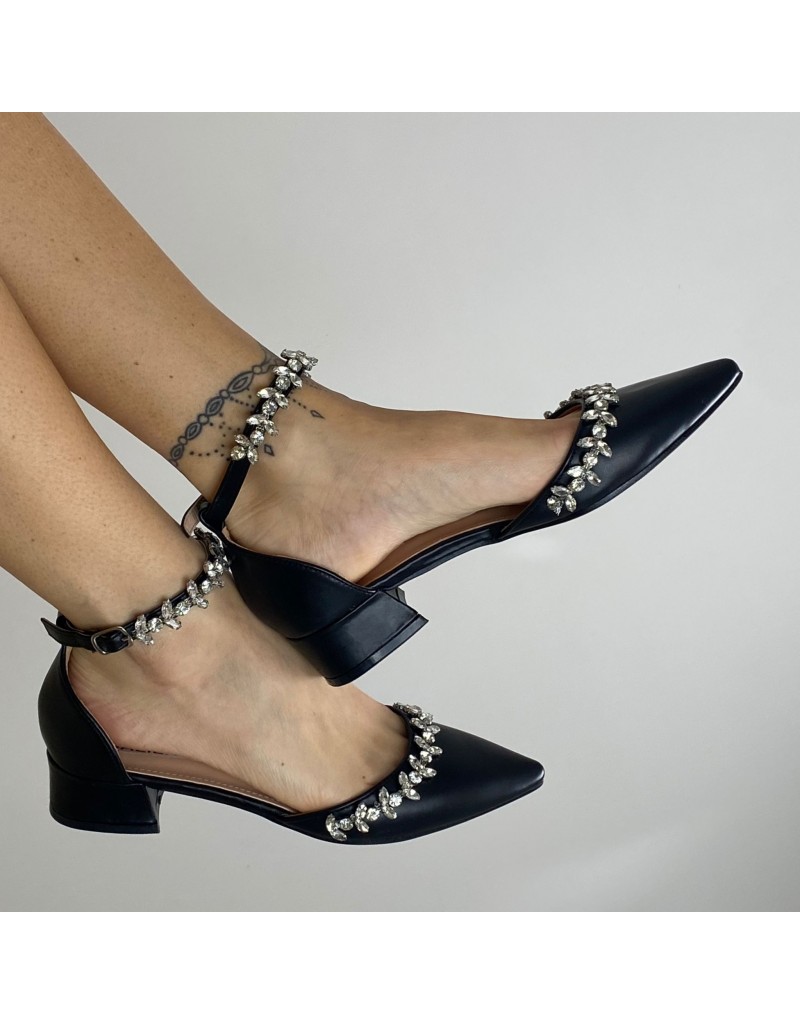 decollete basso nero