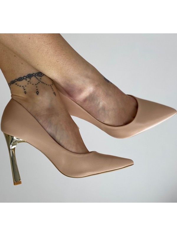 DECOLLETE' CON TACCO GOLD BEIGE DECOLLETE' CON TACCO GOLD BEIGE