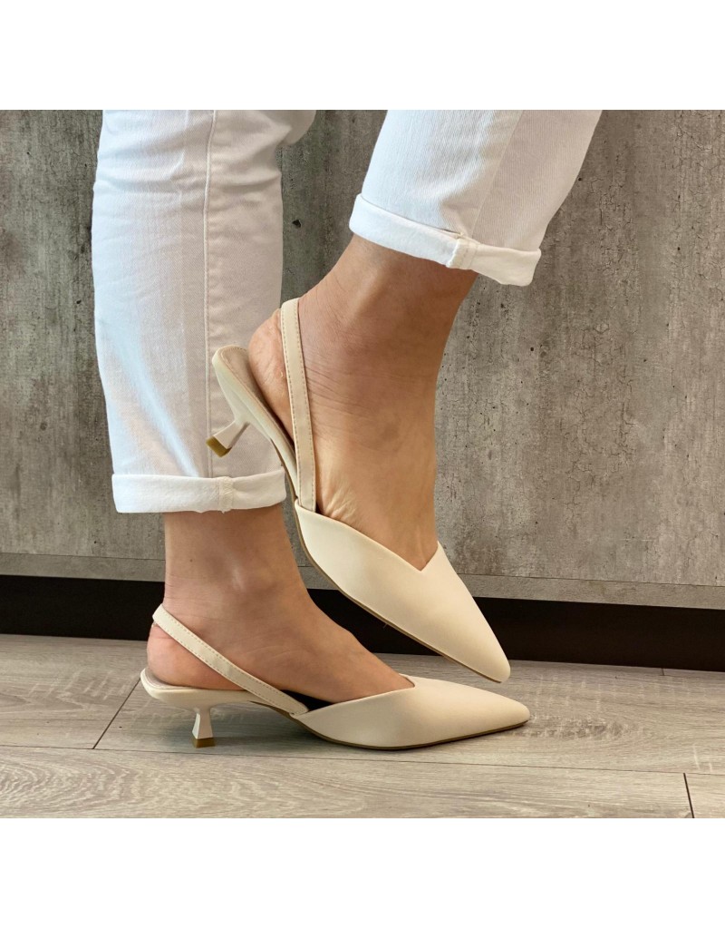 DeCOLLETE TACCO BASSO BEIGE