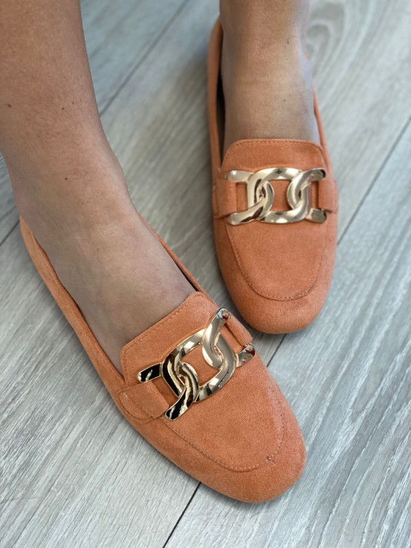 MOCASSINO CON CATENA ARANCIO MOCASSINO CON CATENA ARANCIO