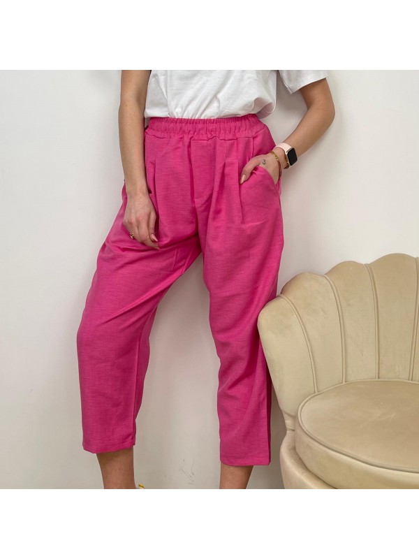 PANTALONE MIDI ALLA TURCA FUCSIA PANTALONE MIDI ALLA TURCA FUCSIA