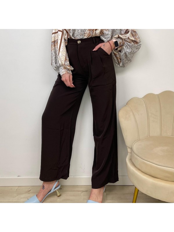 PANTALONE PALAZZO MARRONE PANTALONE PALAZZO MARRONE