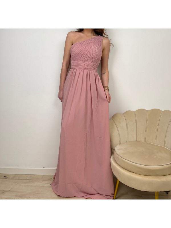 LONG DRESS MONOSPALLA ROSA LONG DRESS MONOSPALLA ROSA