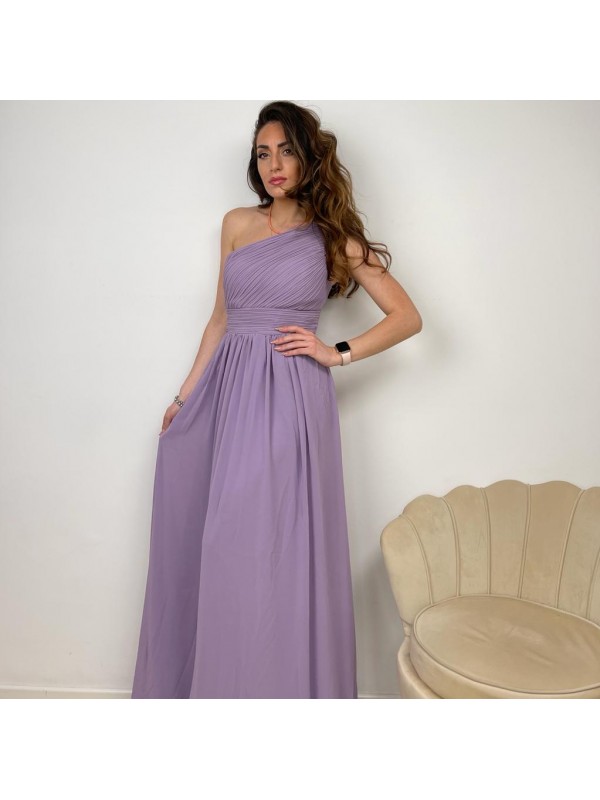 LONG DRESS MONOSPALLA LILLA LONG DRESS MONOSPALLA LILLA