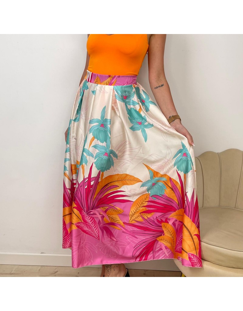 LONG SKIRT SATIN