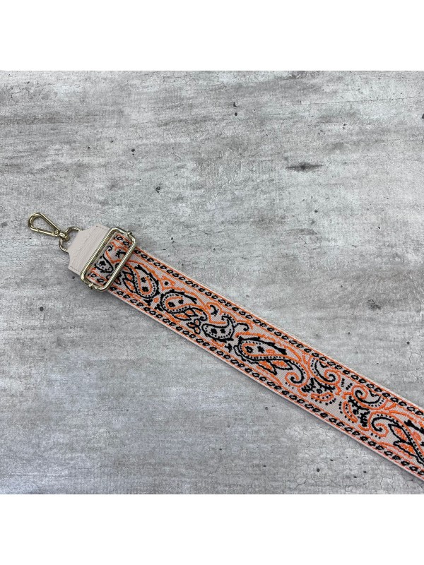 TRACOLLA FANTASIA PAISLEY ARANCIONE NERO TRACOLLA FANTASIA PAISLEY ARANCIONE NERO