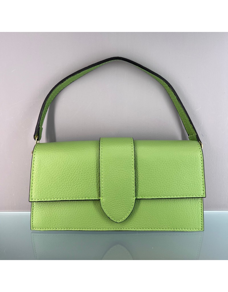 Borsa pelle verde outlet