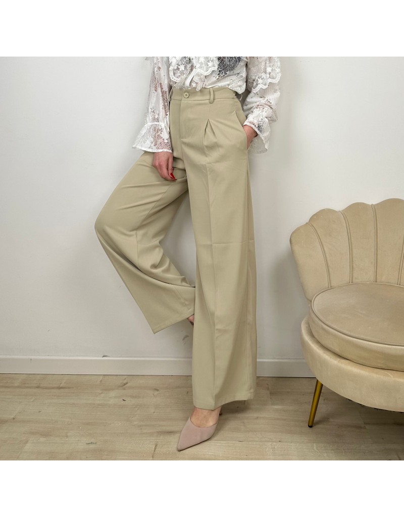 PANTALONI RELAXED FIT BEIGE