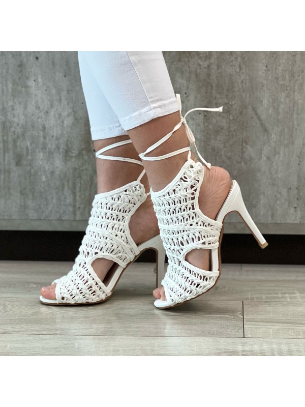 SANDALI UNCINETTO BIANCO SANDALI UNCINETTO BIANCO