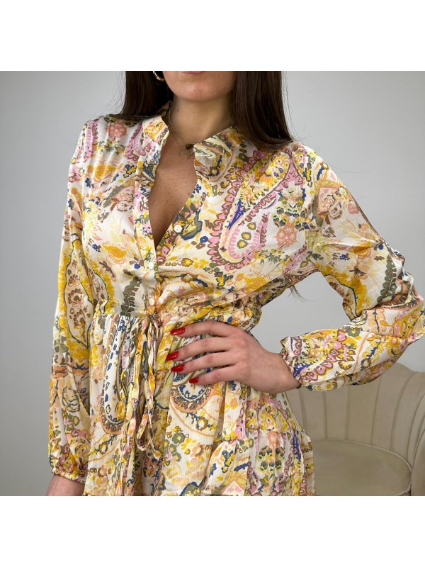 DRESS PAISLEY SATIN DRESS PAISLEY SATIN