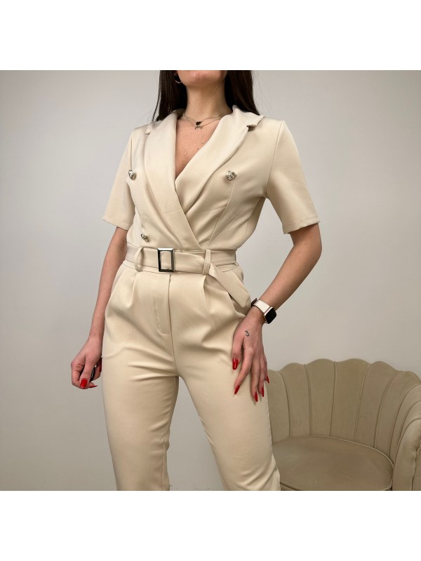 JUMPSUITE DOPPIOPETTO BEIGE JUMPSUITE DOPPIOPETTO BEIGE