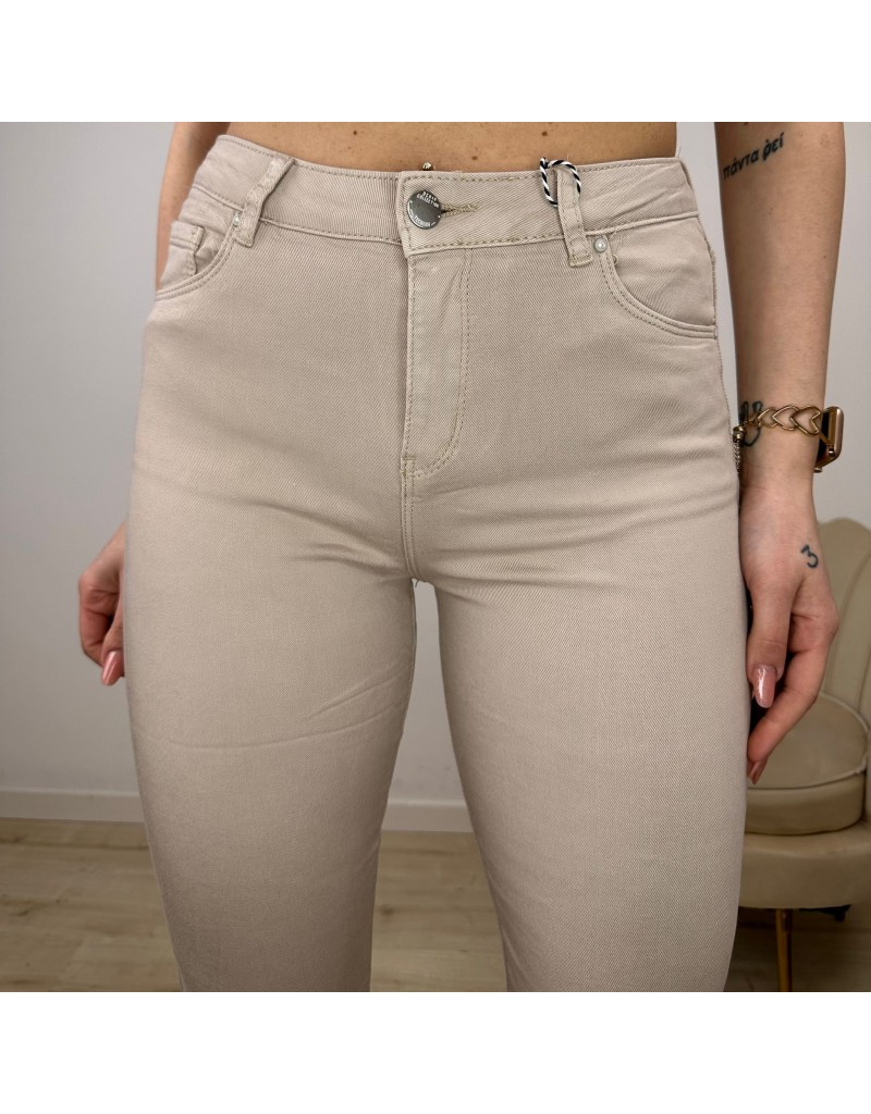 JEANS SKINNY BEIGE