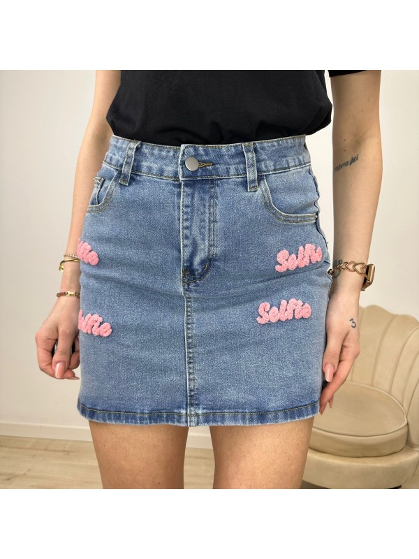MINIGONNA IN JEANS SELFIE MINIGONNA IN JEANS SELFIE