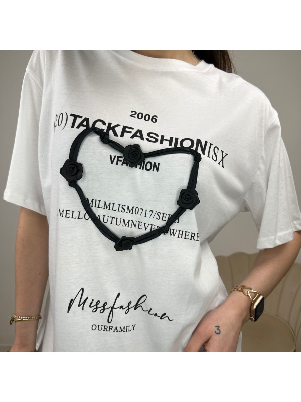 T-SHIRT TACKFASHION BIANCA T-SHIRT TACKFASHION BIANCA