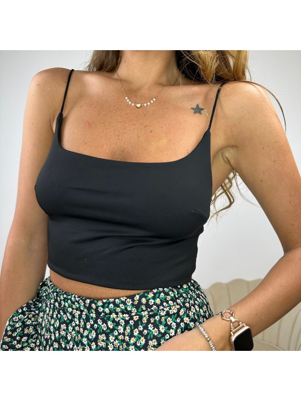 CROP TOP SIRIA NERO CROP TOP SIRIA NERO