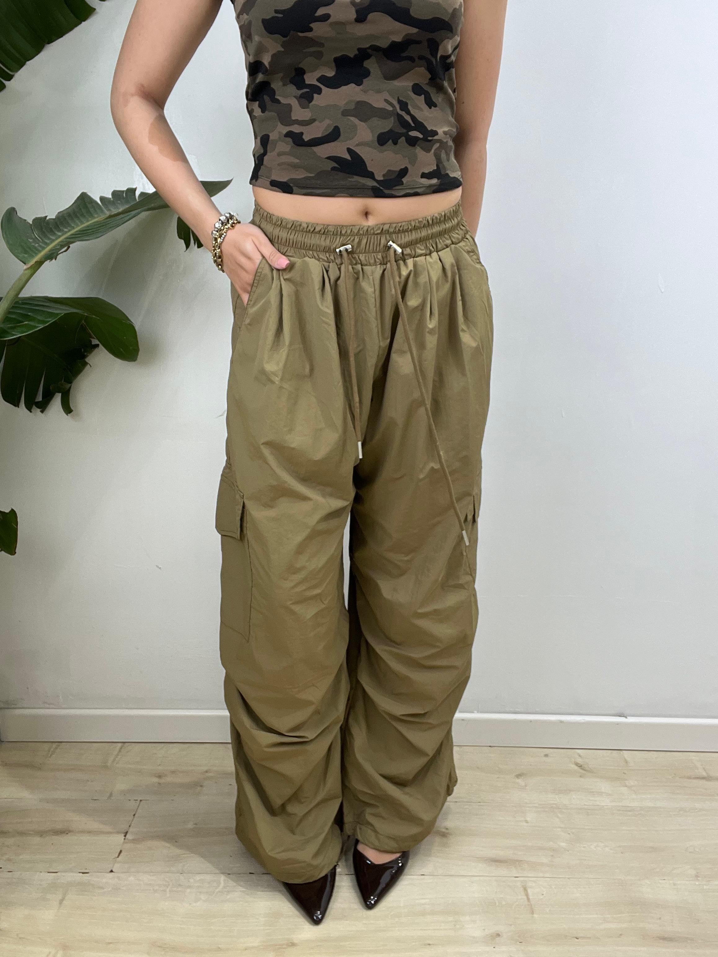 PANTALONI CARGO SAMIRA VERDE OLIVA