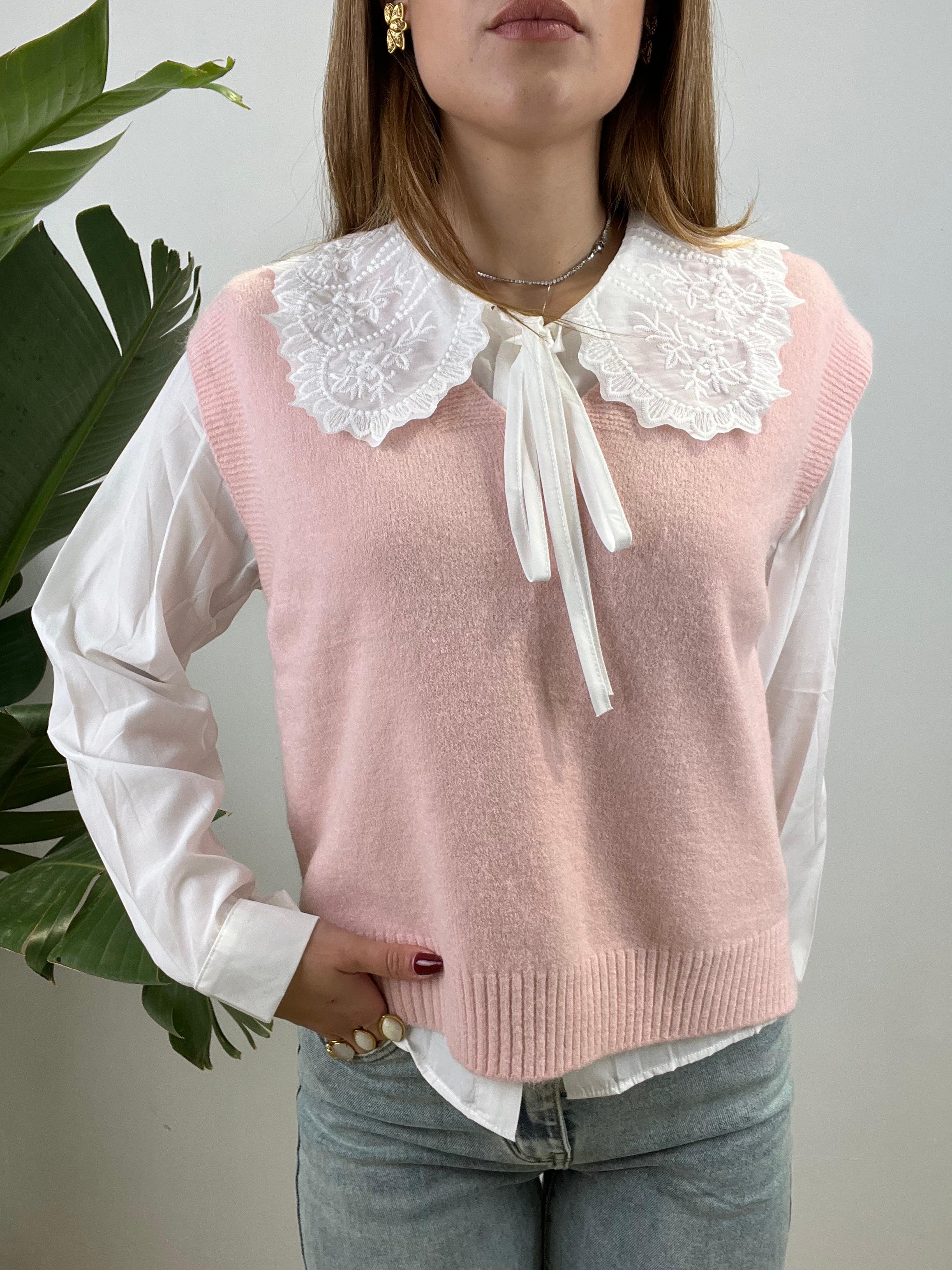 GILET + CAMICIA ROSA