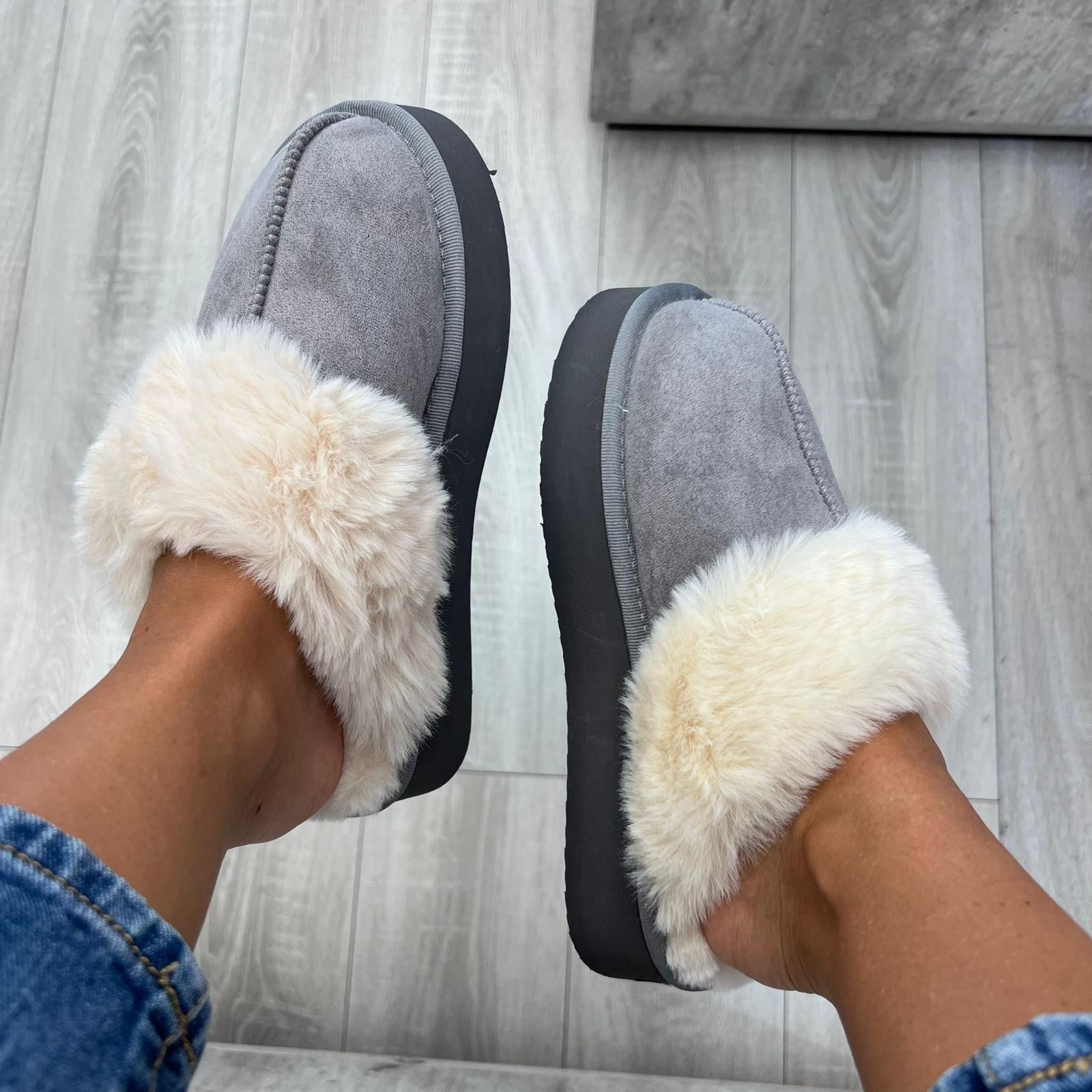 SABOT PELUCHE GRIGIO