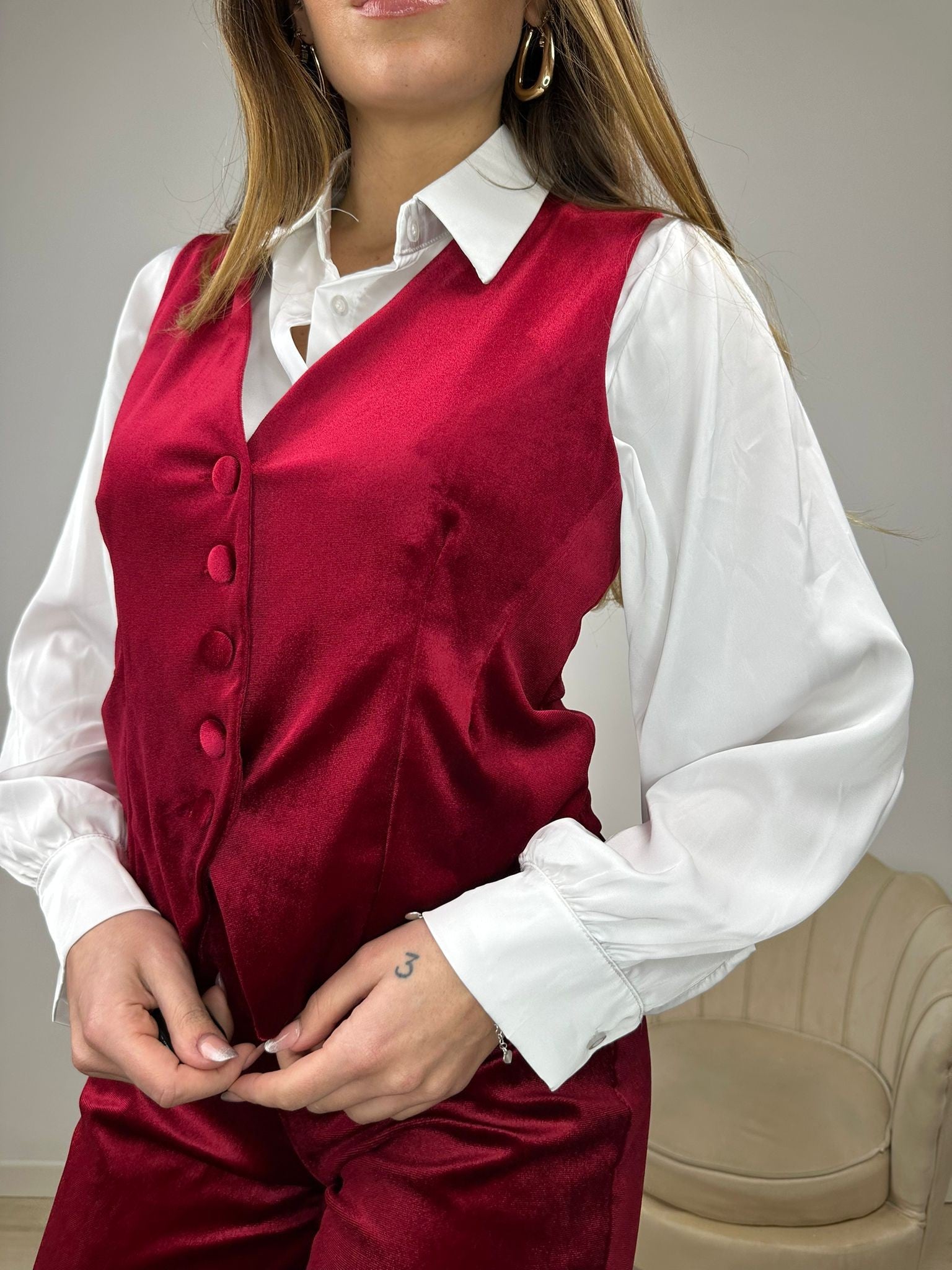 GILET CHRIS BORDEAUX