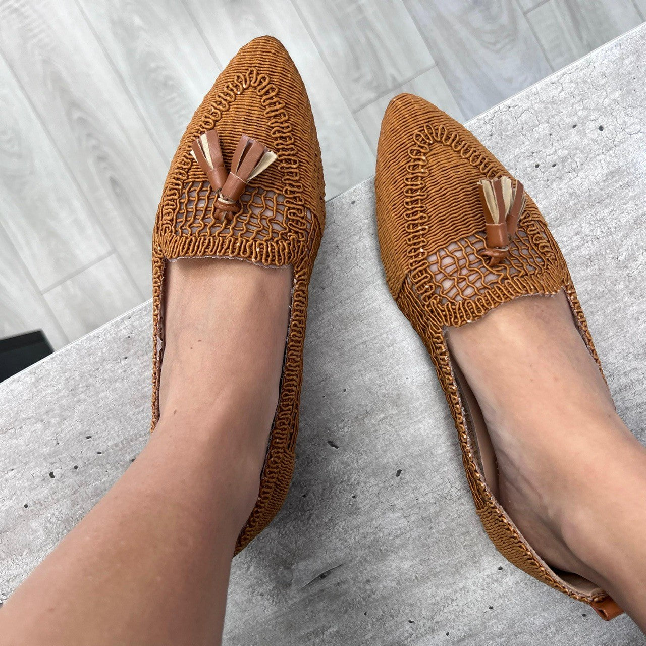 MOCASSINI UNCINETTO FARY CAMEL