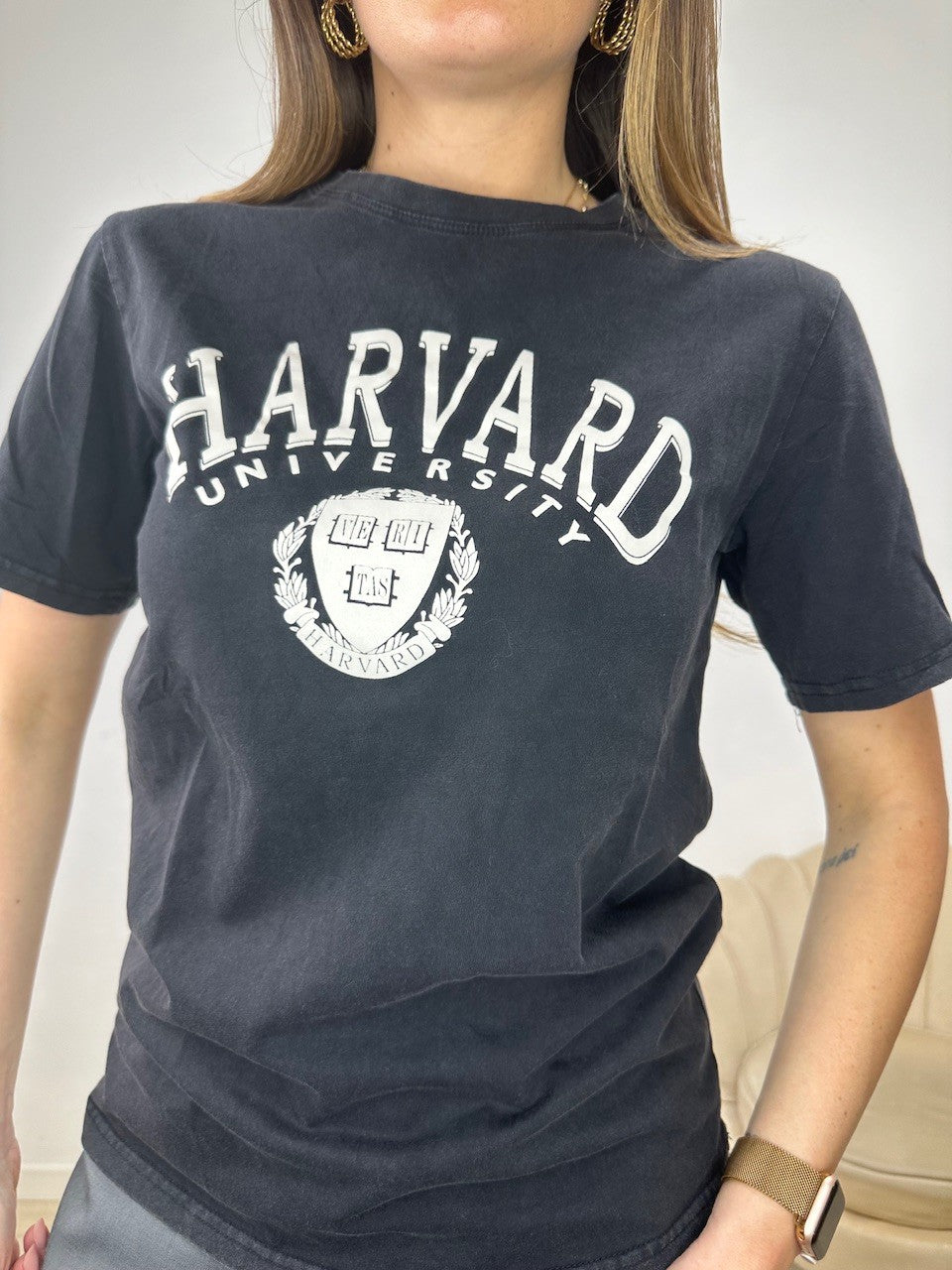 T-SHIRT HARVARD NERA