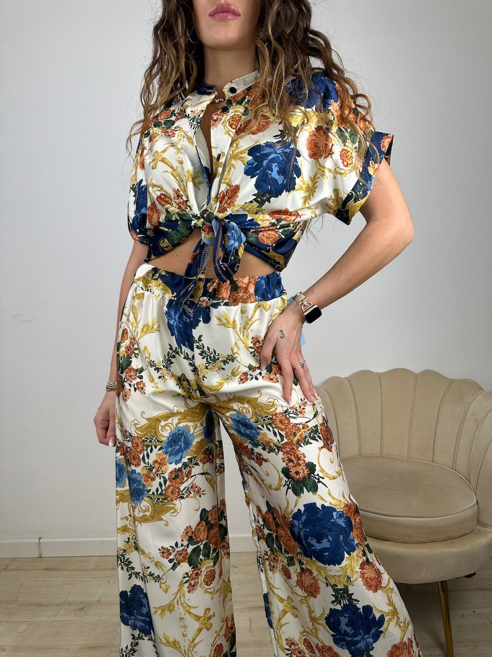 CO ORD SET ORIENTAL BLU