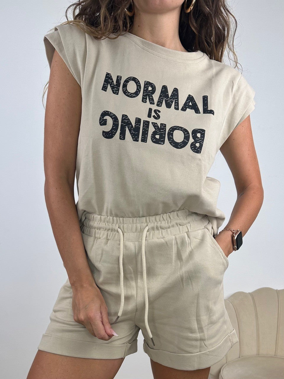 CO ORD SET MICOL BEIGE