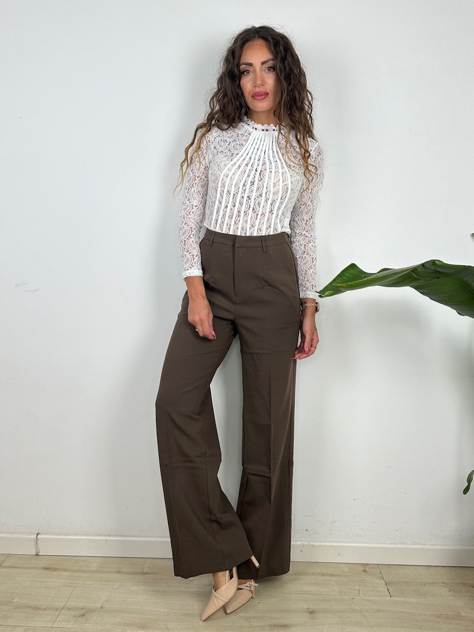 PANTALONI FULL LENGHT MARRONE