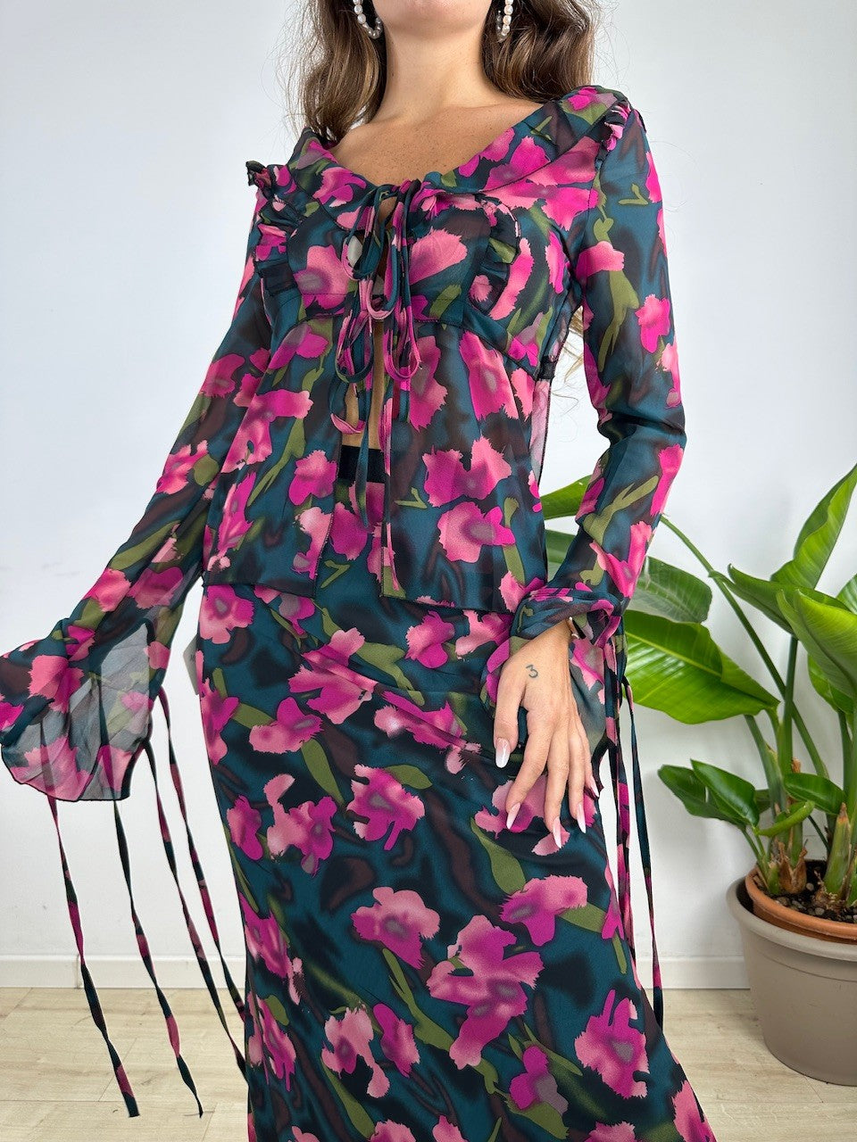 CO ORD SET CLARA FIORI VERDE