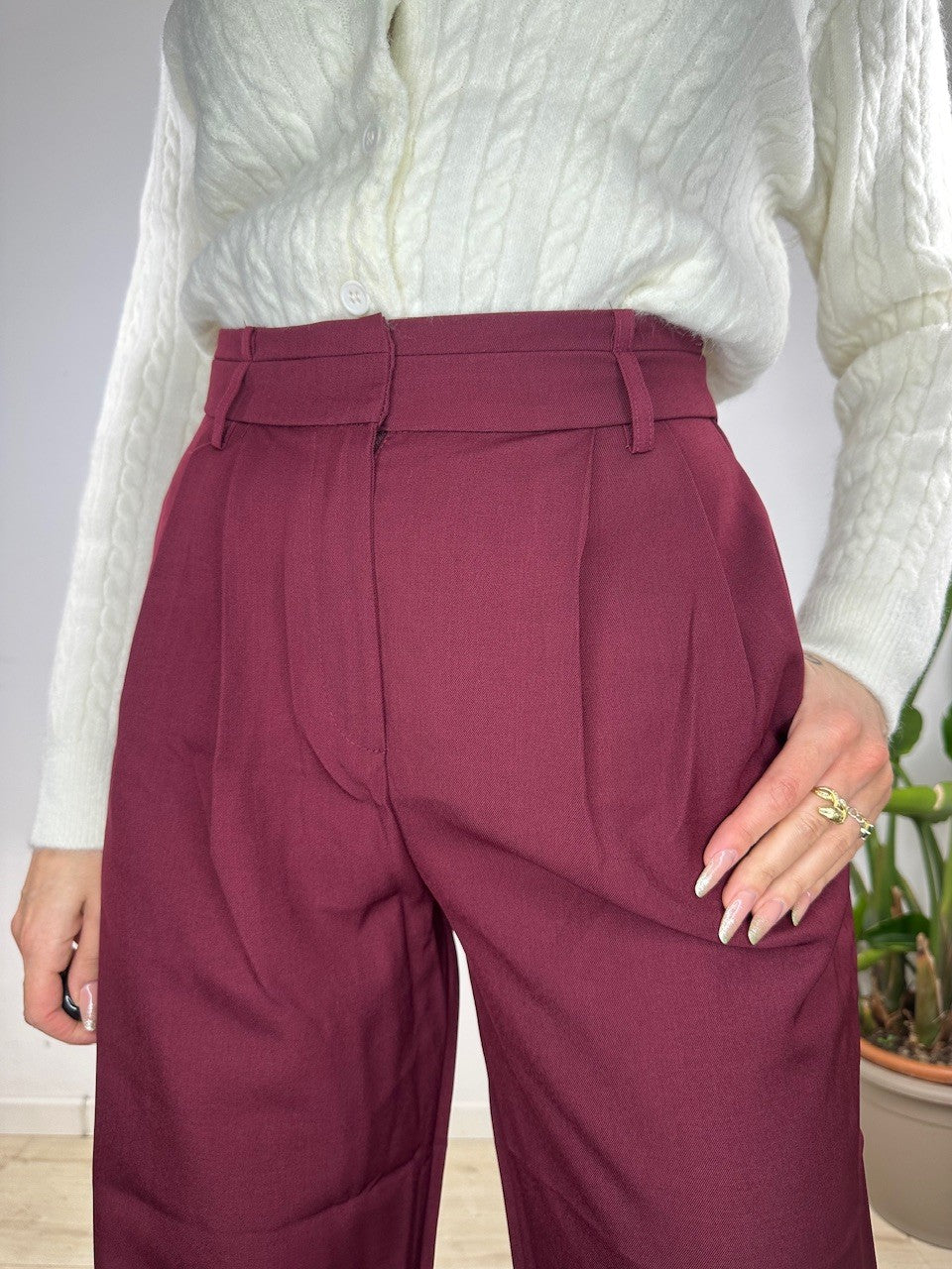 PANTALONI ROBBY BORDEAUX