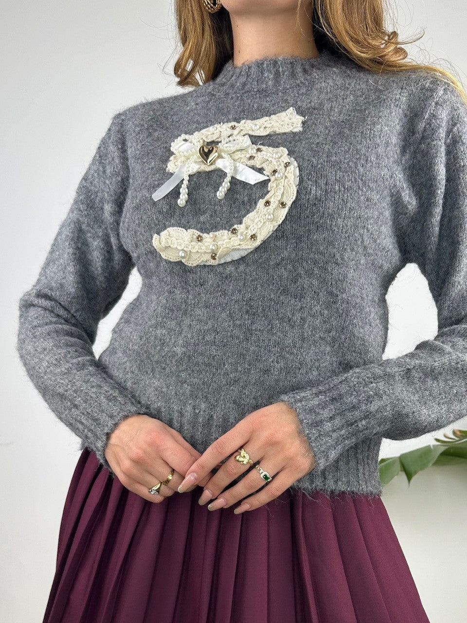 PULLOVER CAMILLA GRIGIO