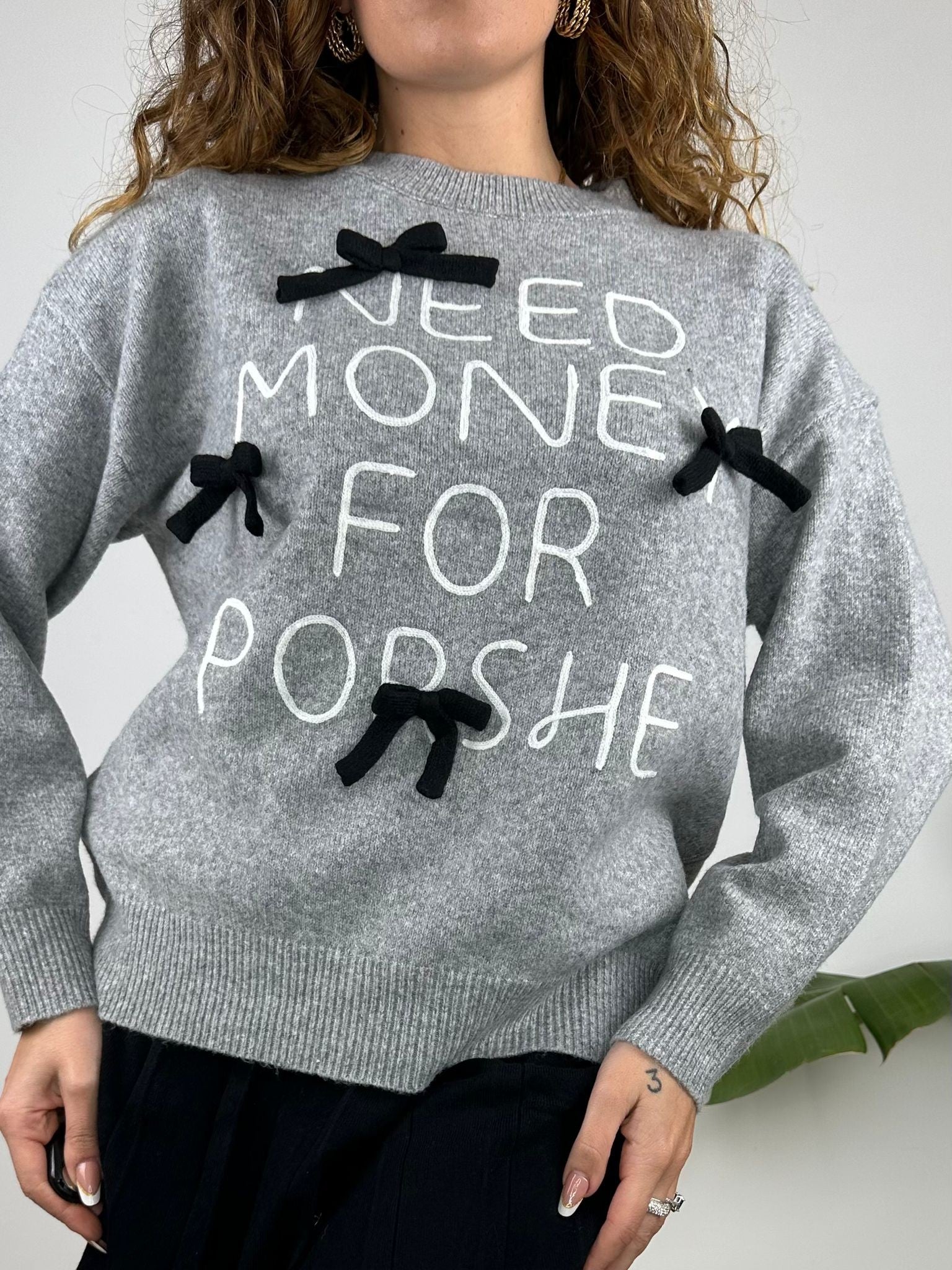 PULL PORCHE GRIGIO