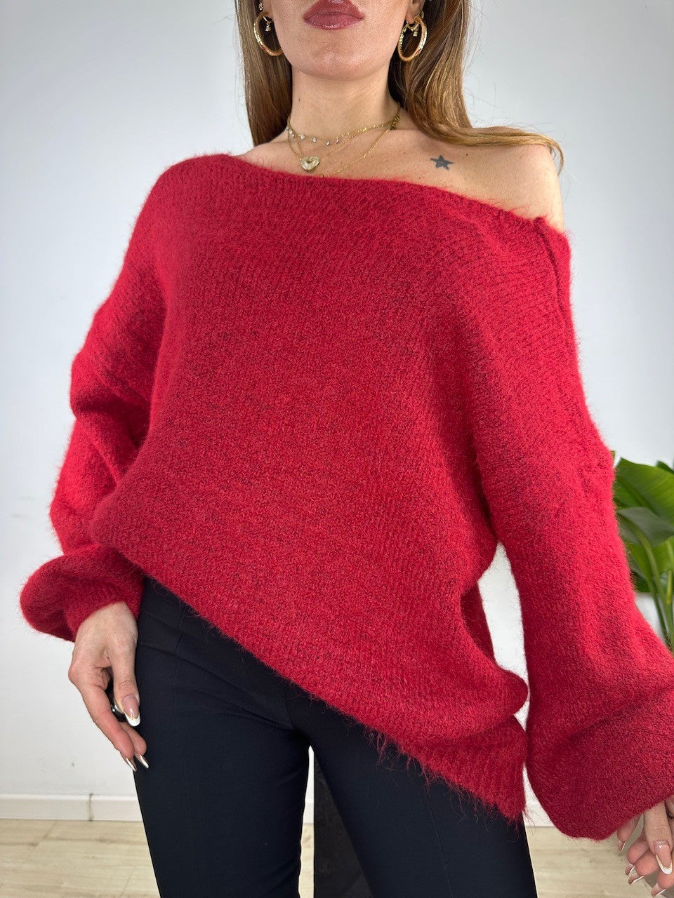 MAXI PULL LOVELY BORDEAUX