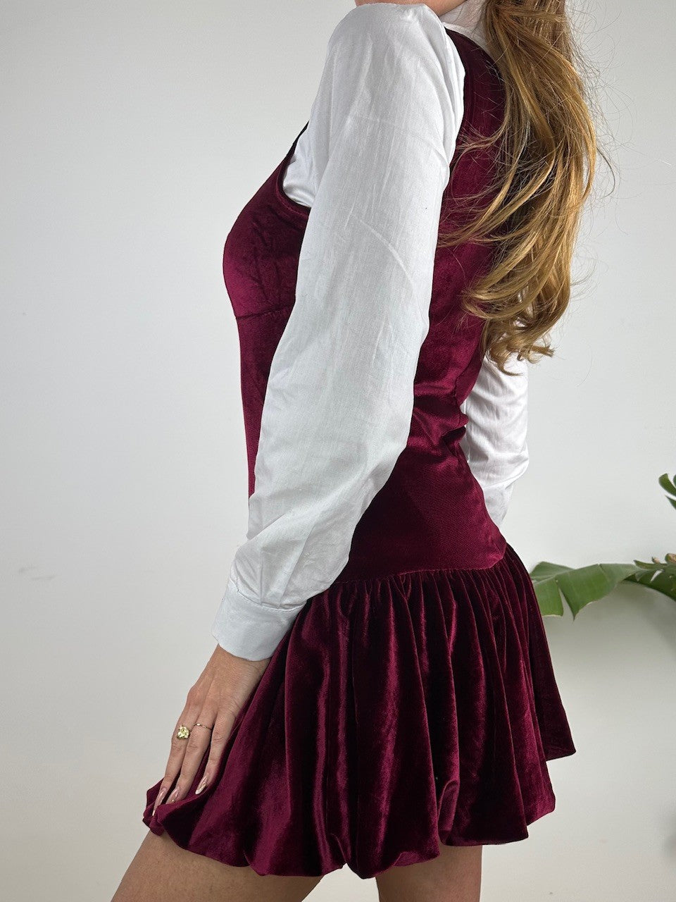 DRESS CINIGLIA LUCY BORDEAUX