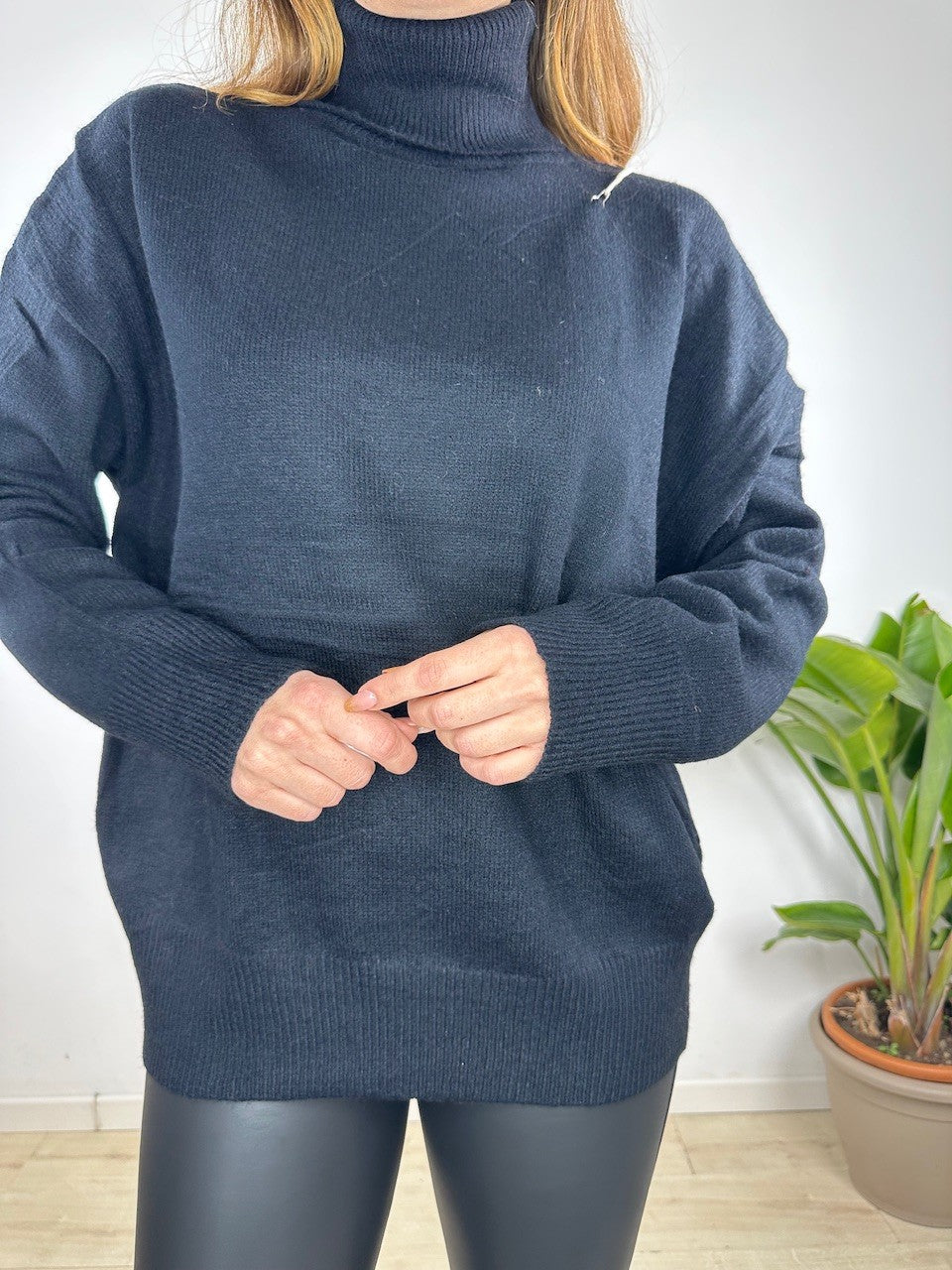 MAXI PULL DOLCEVITA NERO