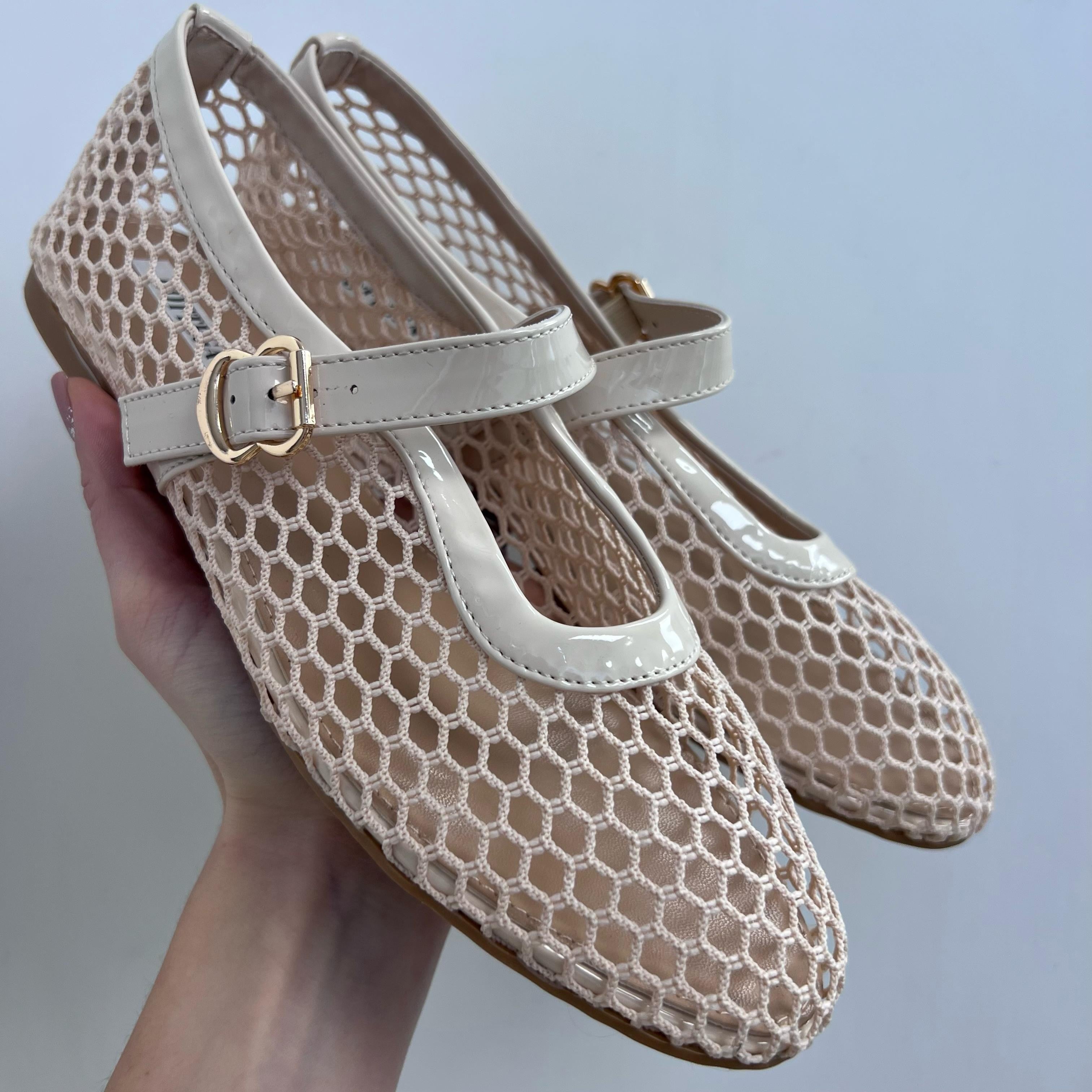 BALLERINA A RETE BEIGE