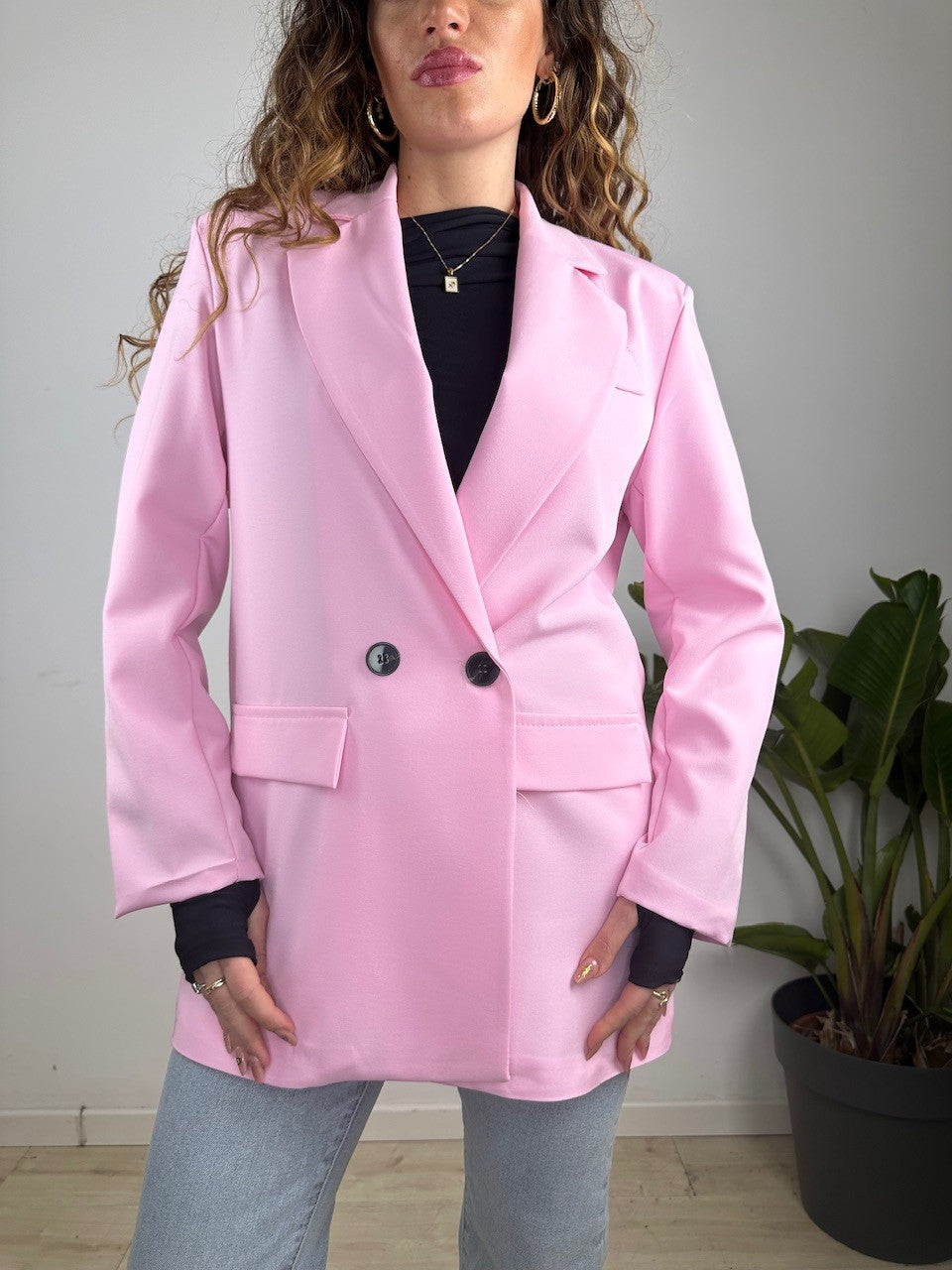 BLAZER DOPPIO PETTO ROSA