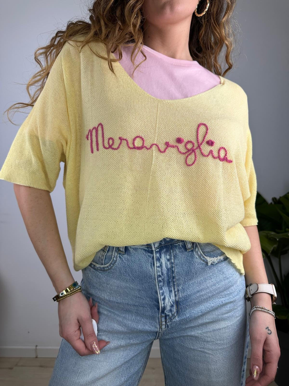 MAGLIA MERAVIGLIA GIALLA