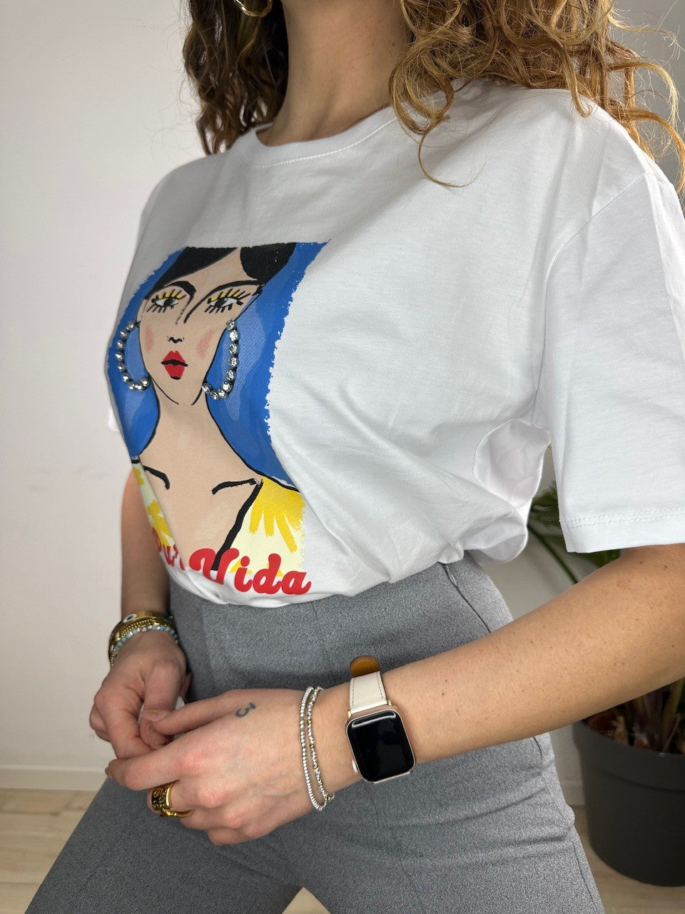 T-SHIRT HOLA LUMINA BLU