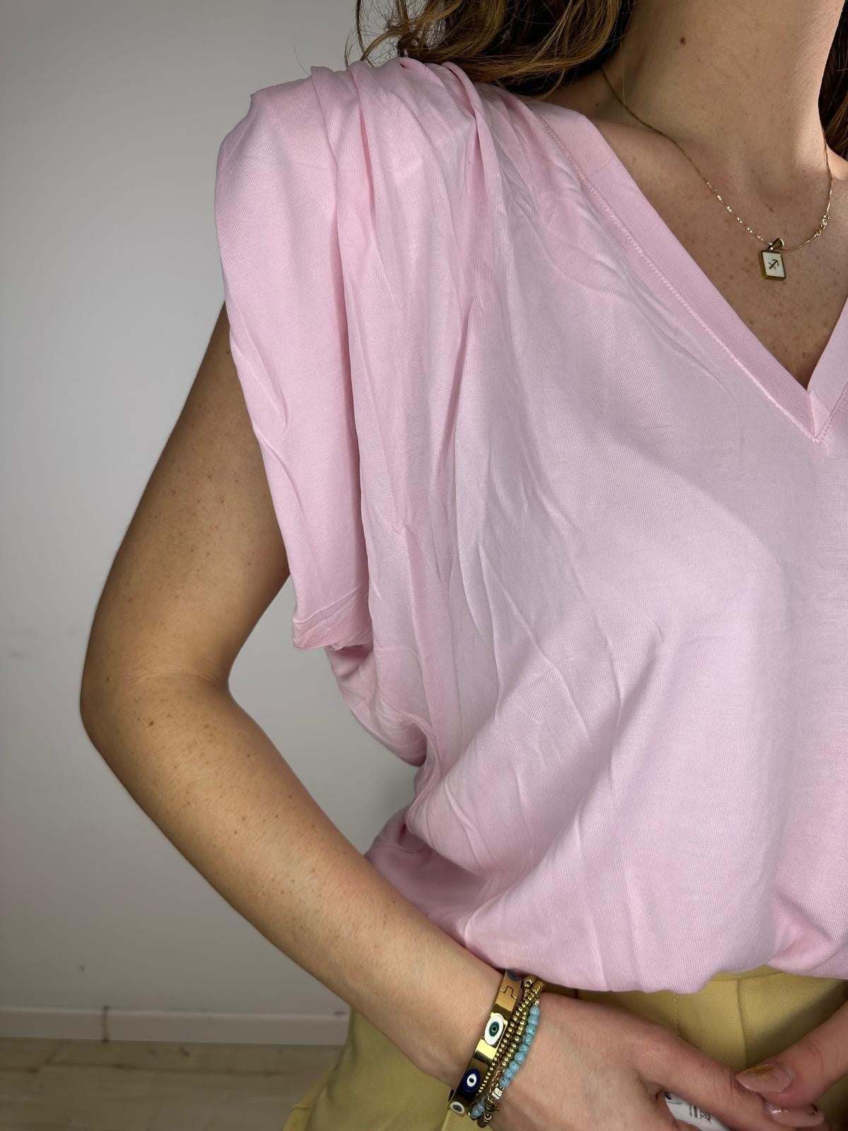 SHIRT SPALLINE ROSA