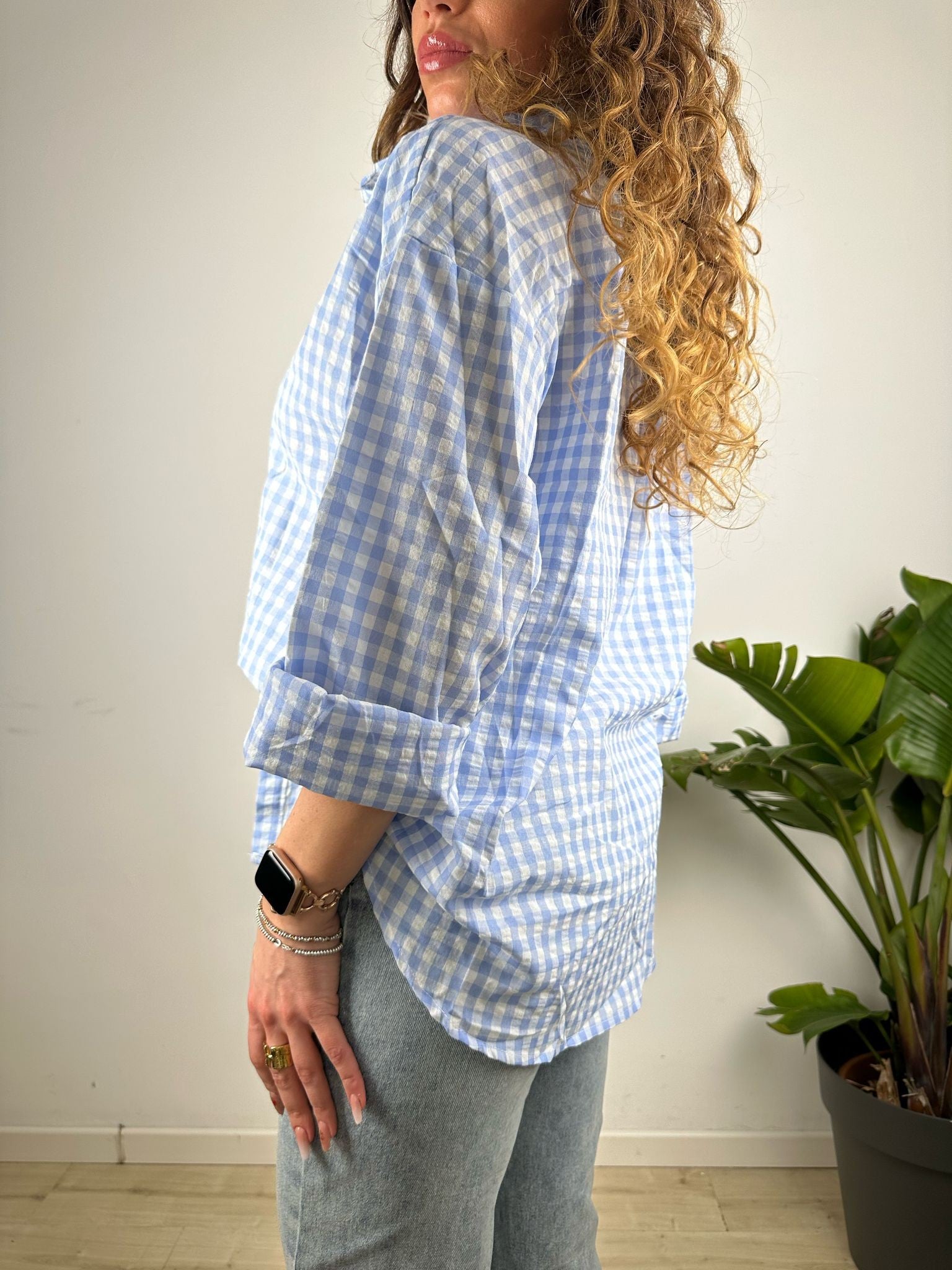 CAMICIA JEAN AZZURRA