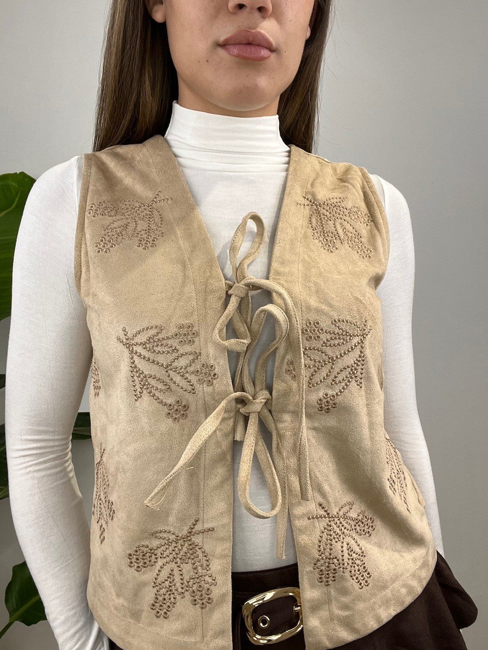 GILET ECOCAMOSCIO LAYLA BEIGE