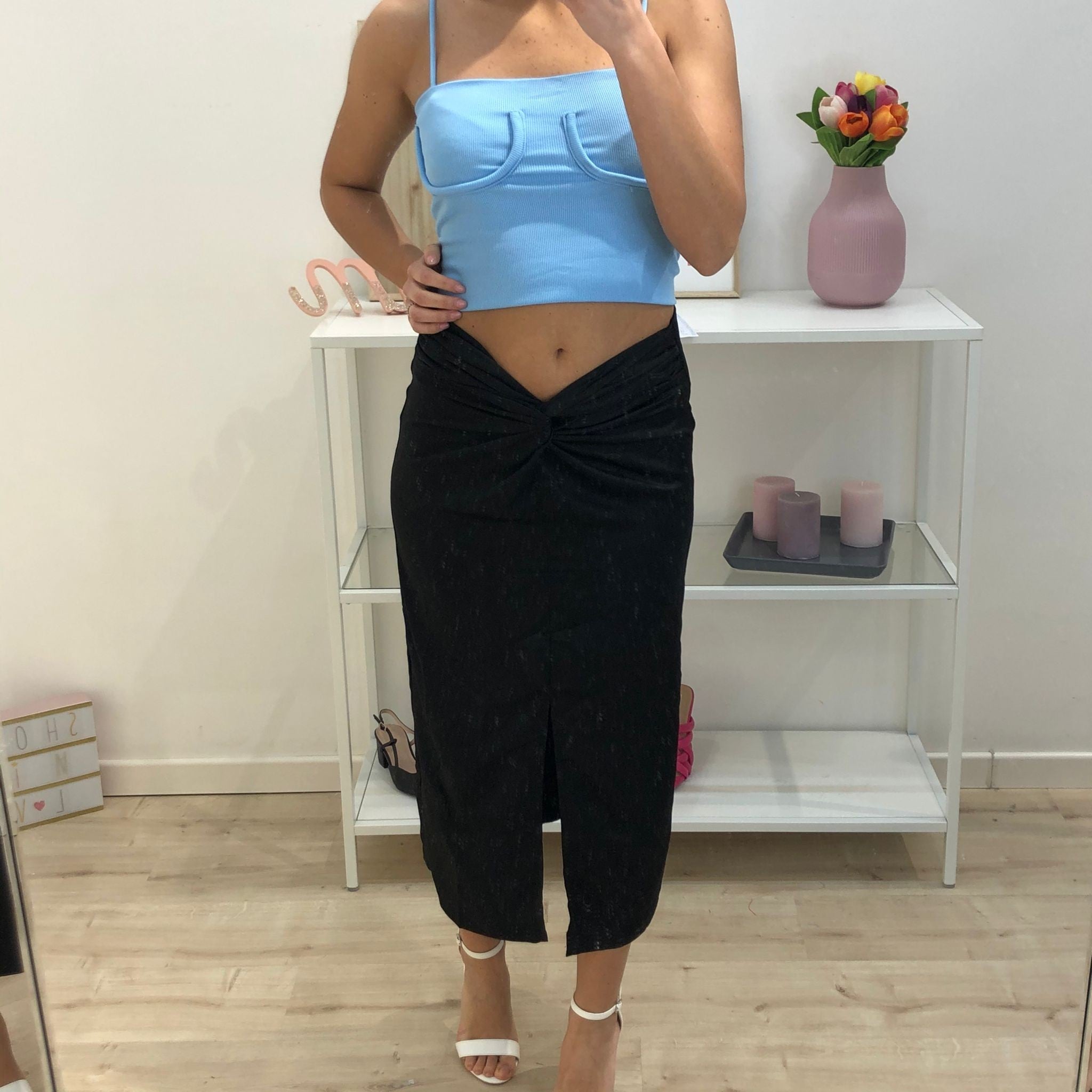 GONNA LONGUETTE NERA