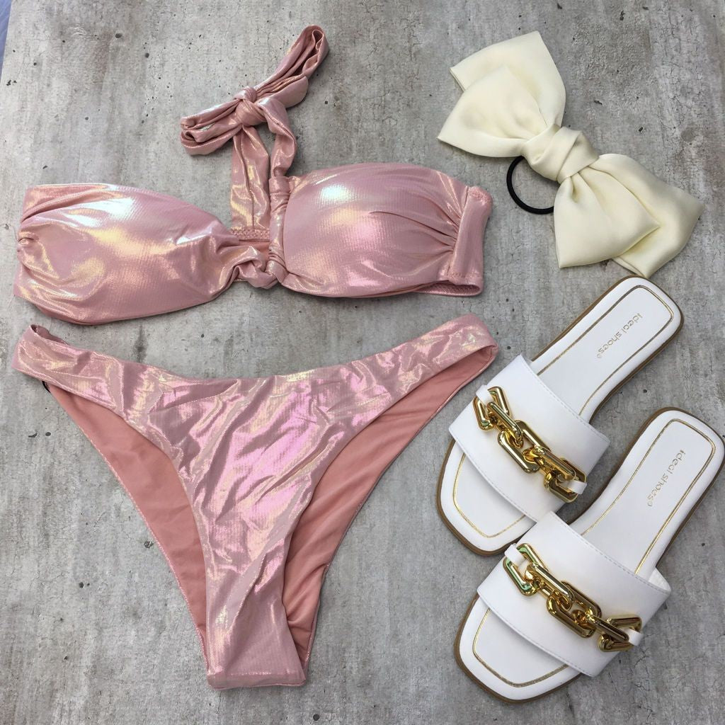 COSTUME METALLIZZATO ROSA