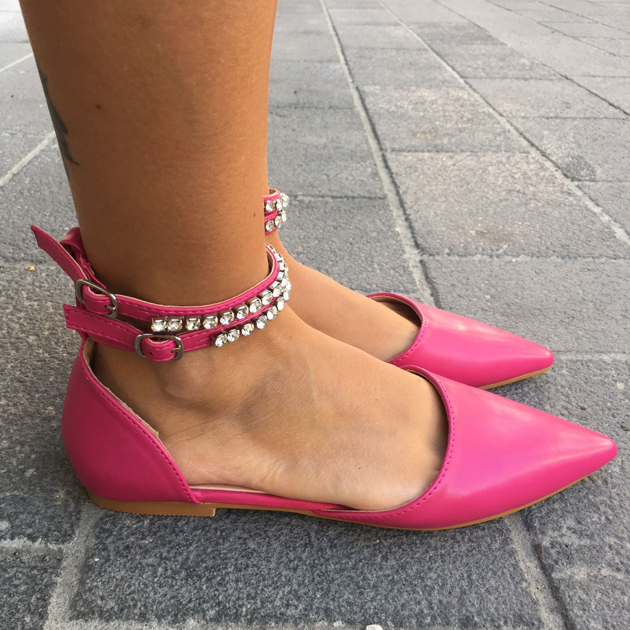 BALLERINA CON CINTURINO FUCSIA